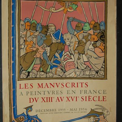 Affiche LES MANUSCRITS DU XIII AU XVI SIèCLE
