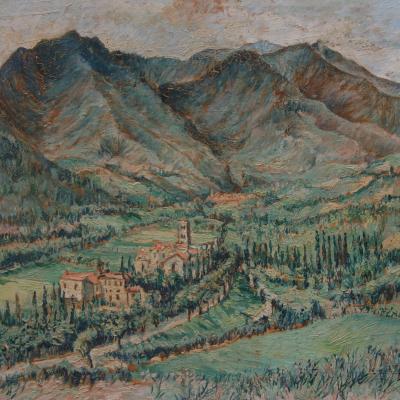 Louis CAZALS (1912-1995) Saint-Michel de Cuxa Le Canigou Pyréneées-Orientales Louis CAZALS (1912-1995) Saint-Michel de Cuxa Le Canigou Pyréneées-Orientales