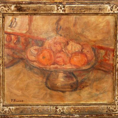 Pierre BRUNE (1887-1956) nature morte au compotier huile sur toile Céret Pierre BRUNE (1887-1956) nature morte au compotier huile sur toile Céret