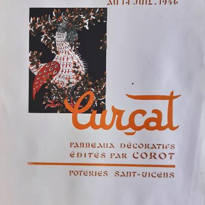 JEAN LURCAT SAINT-VICENS AFFICHE ORIGINALE 1956 JEAN LURCAT SAINT-VICENS AFFICHE ORIGINALE 1956